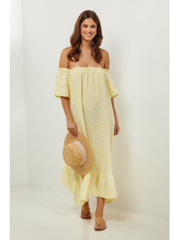 Lin Passion Leinen-Kleid in Gelb