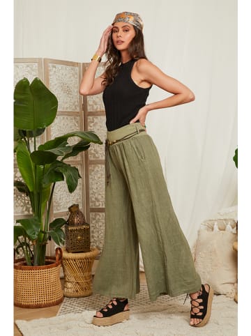 Lin Passion Leinen-Hose in Khaki