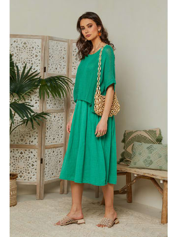 Lin Passion Linnen jurk groen