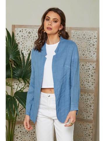 Lin Passion Linnen blazer lichtblauw