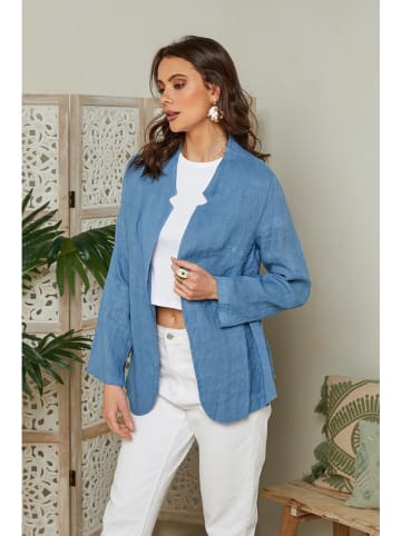 Lin Passion Linnen blazer lichtblauw