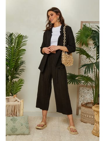 Lin Passion Lniany blezer w kolorze czarnym