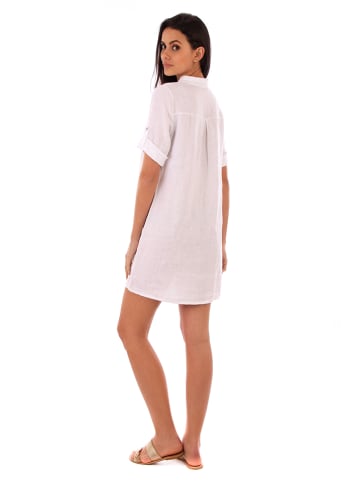 Lin Passion Lniana sukienka w kolorze białym