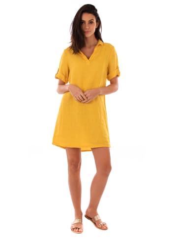 Lin Passion Leinen-Kleid in Gelb