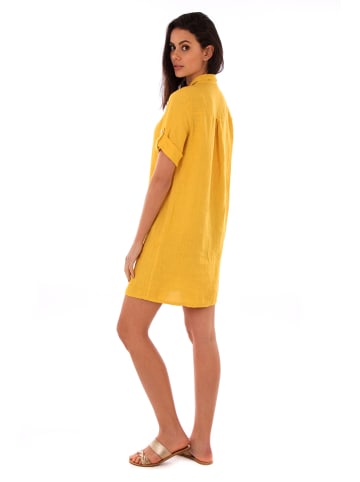 Lin Passion Linnen jurk geel