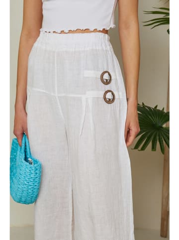 Lin Passion Leinen-Hose in Weiß