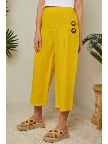 Lin Passion Leinen-Hose in Gelb