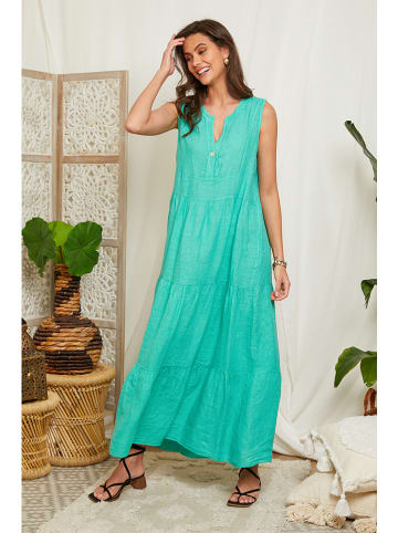 Lin Passion Linnen jurk turquoise