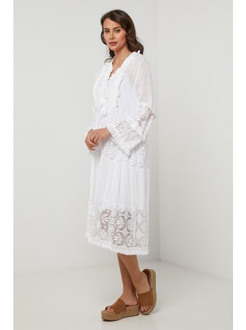 Lin Passion Lniana sukienka w kolorze białym