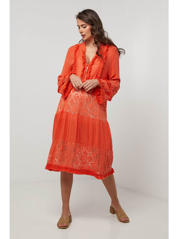 Lin Passion Leinen-Kleid in Orange