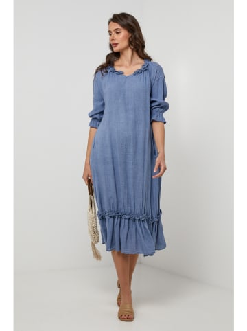 Lin Passion Linnen jurk blauw