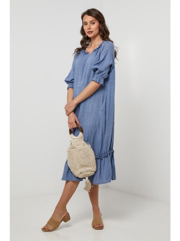 Lin Passion Leinen-Kleid in Blau