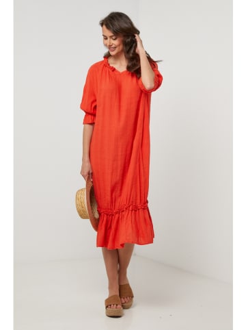 Lin Passion Leinen-Kleid in Rot