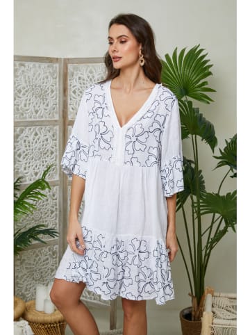 Lin Passion Leinen-Kleid in Weiß