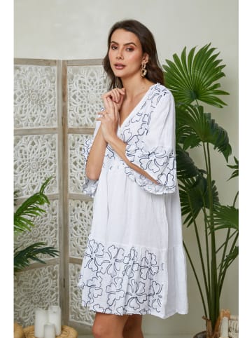 Lin Passion Leinen-Kleid in Weiß