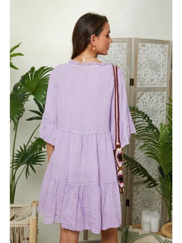 Lin Passion Leinen-Kleid in Lila