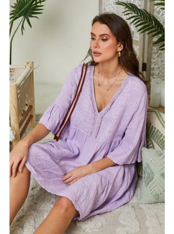 Lin Passion Leinen-Kleid in Lila