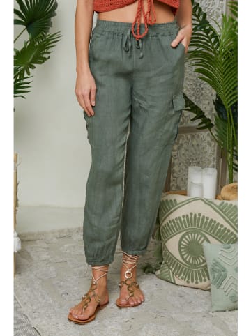 Lin Passion Linnen broek kaki