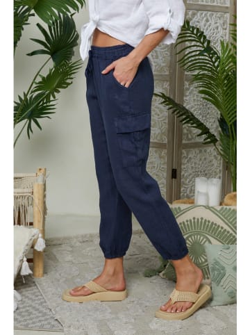 Lin Passion Leinen-Hose in Dunkelblau