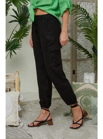 Lin Passion Leinen-Hose in Schwarz