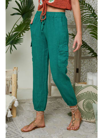 Lin Passion Linnen broek groen