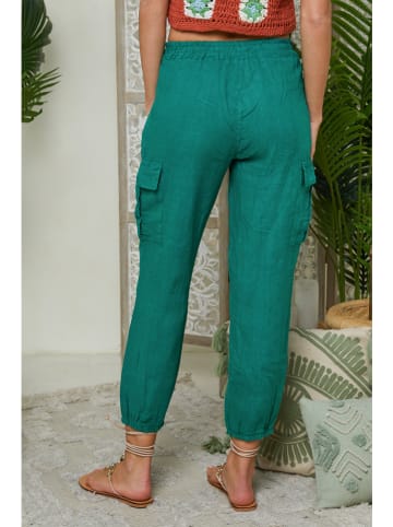 Lin Passion Linnen broek groen