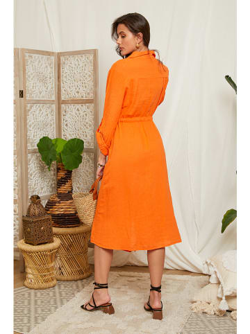 Lin Passion Linnen jurk oranje