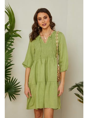 Lin Passion Linnen jurk limoengroen