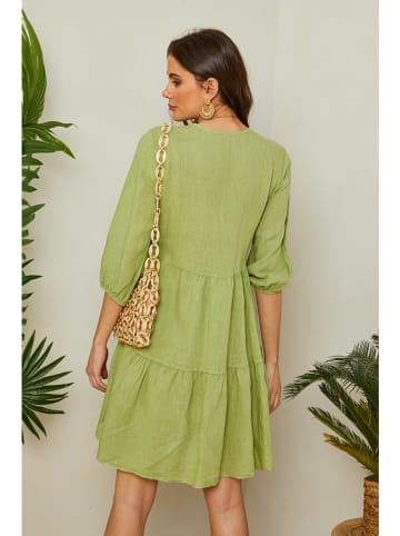 Lin Passion Leinen-Kleid in Limette