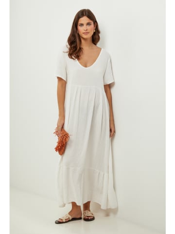 Lin Passion Leinen-Kleid in Weiß