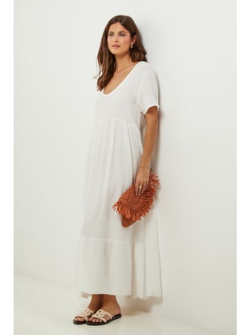 Lin Passion Lniana sukienka w kolorze białym