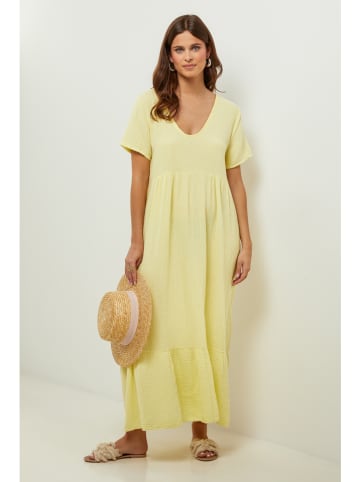 Lin Passion Leinen-Kleid in Gelb