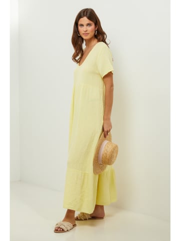 Lin Passion Leinen-Kleid in Gelb
