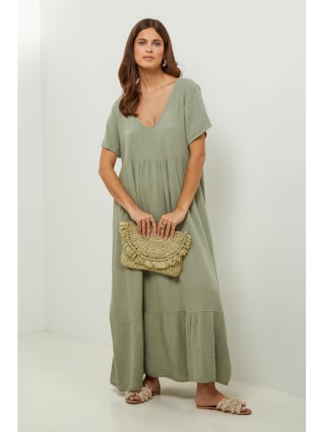 Lin Passion Leinen-Kleid in Grün
