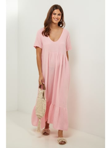Lin Passion Leinen-Kleid in Rosa