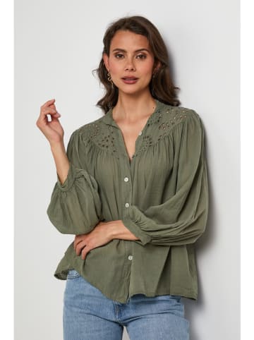 Lin Passion Bluse in Khaki