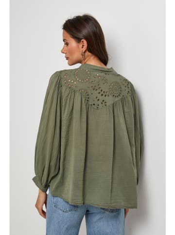 Lin Passion Bluzka w kolorze khaki