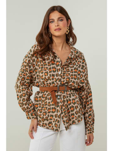 Lin Passion Bluse in Braun/ Beige