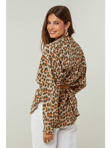 Lin Passion Bluse in Braun/ Beige