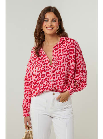 Lin Passion Bluse in Rot/ Rosa