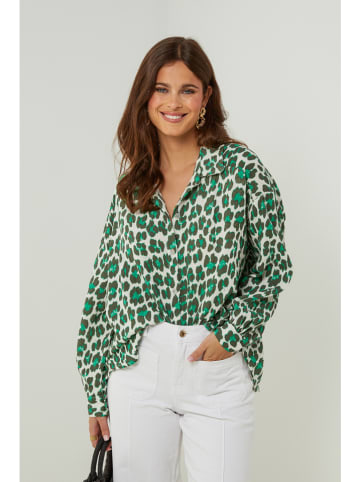 Lin Passion Blouse groen/wit