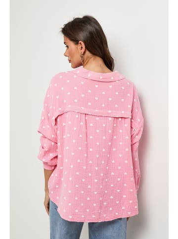 Lin Passion Bluse in Rosa