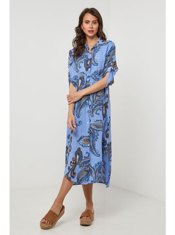 Lin Passion Leinen-Kleid in Hellblau