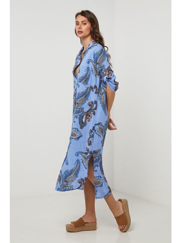 Lin Passion Leinen-Kleid in Hellblau