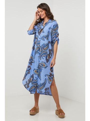 Lin Passion Leinen-Kleid in Hellblau