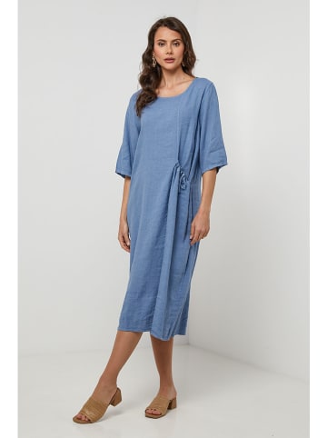 Lin Passion Leinen-Kleid in Hellblau