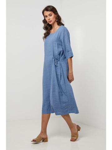 Lin Passion Leinen-Kleid in Hellblau