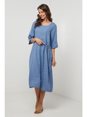Lin Passion Leinen-Kleid in Hellblau