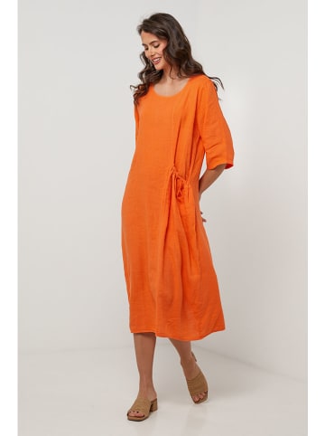 Lin Passion Linnen jurk oranje