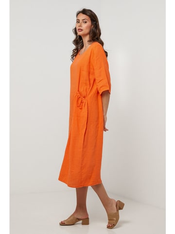 Lin Passion Linnen jurk oranje